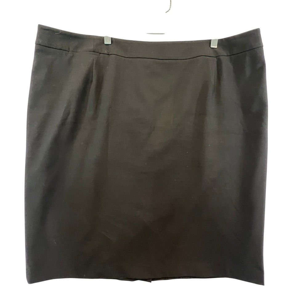 Calvin Klein Pencil Skirt Women 24W Black Lined‎ Professional Vent Knee Length